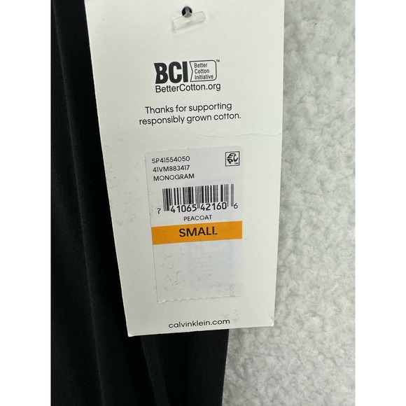 Calvin Klein Monogram Crew Neck T-Shirt Peacoat Mens Smaill - Picture 6 of 8